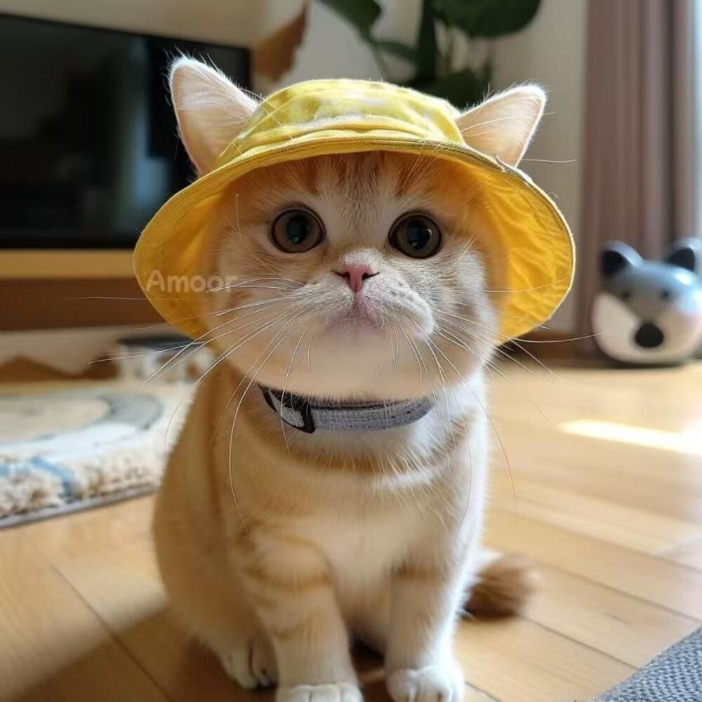 Pet Bucket Hat for Cats & Dogs - Sun Protection, Ear-Friendly Design